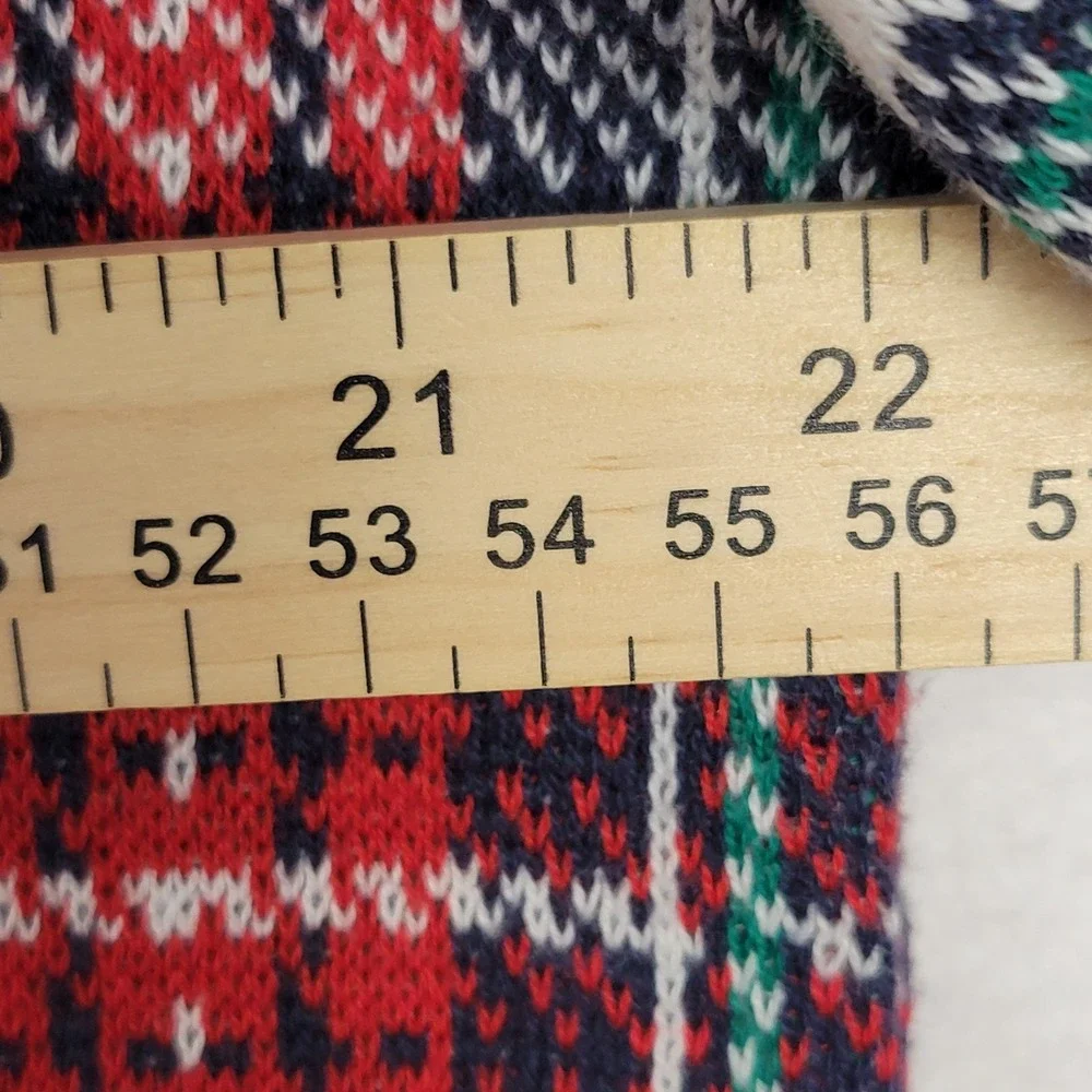 Charter Club Plaid Sweater Womens Size XL Red White Green Christmas Cozy